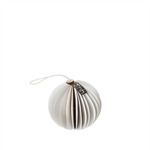 Lübech Living jule kugler - x-mas decoration ball - hvid højde 9 cm - Fransenhome